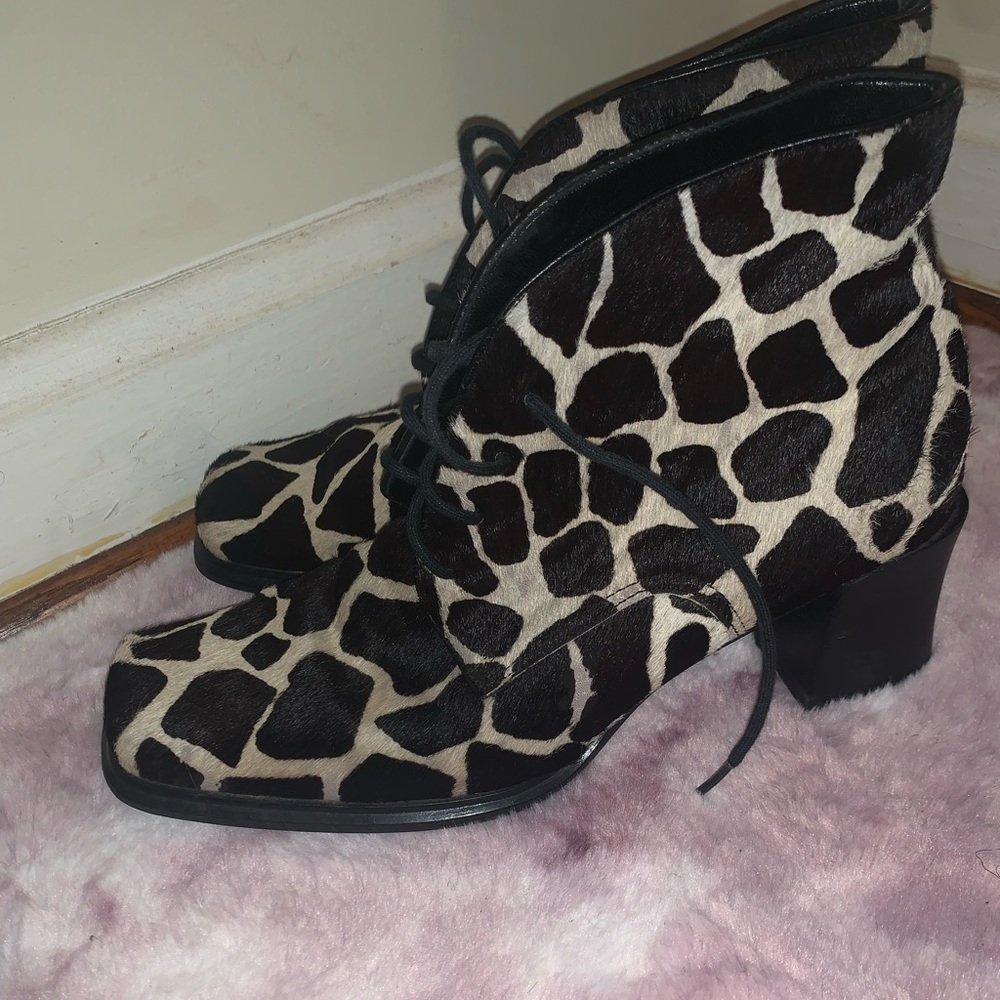 Franco Sarto animal print boots